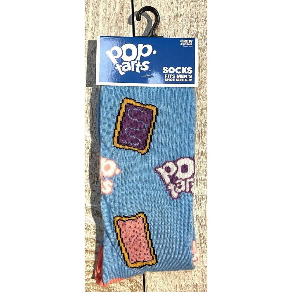 Pop Tarts Print Novelty Crew Socks - Men’s Size 6-12 - D011